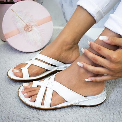 Comfort Step | Women's Sandals with Padded Cross Straps | Orthopedic Support for All-Day Comfort