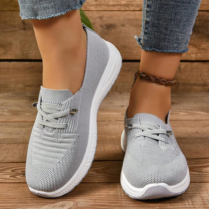 Comfort Walk | Women's Slip-On Sneakers with Breathable Mesh Design | Stylish Support for Sensitive Feet