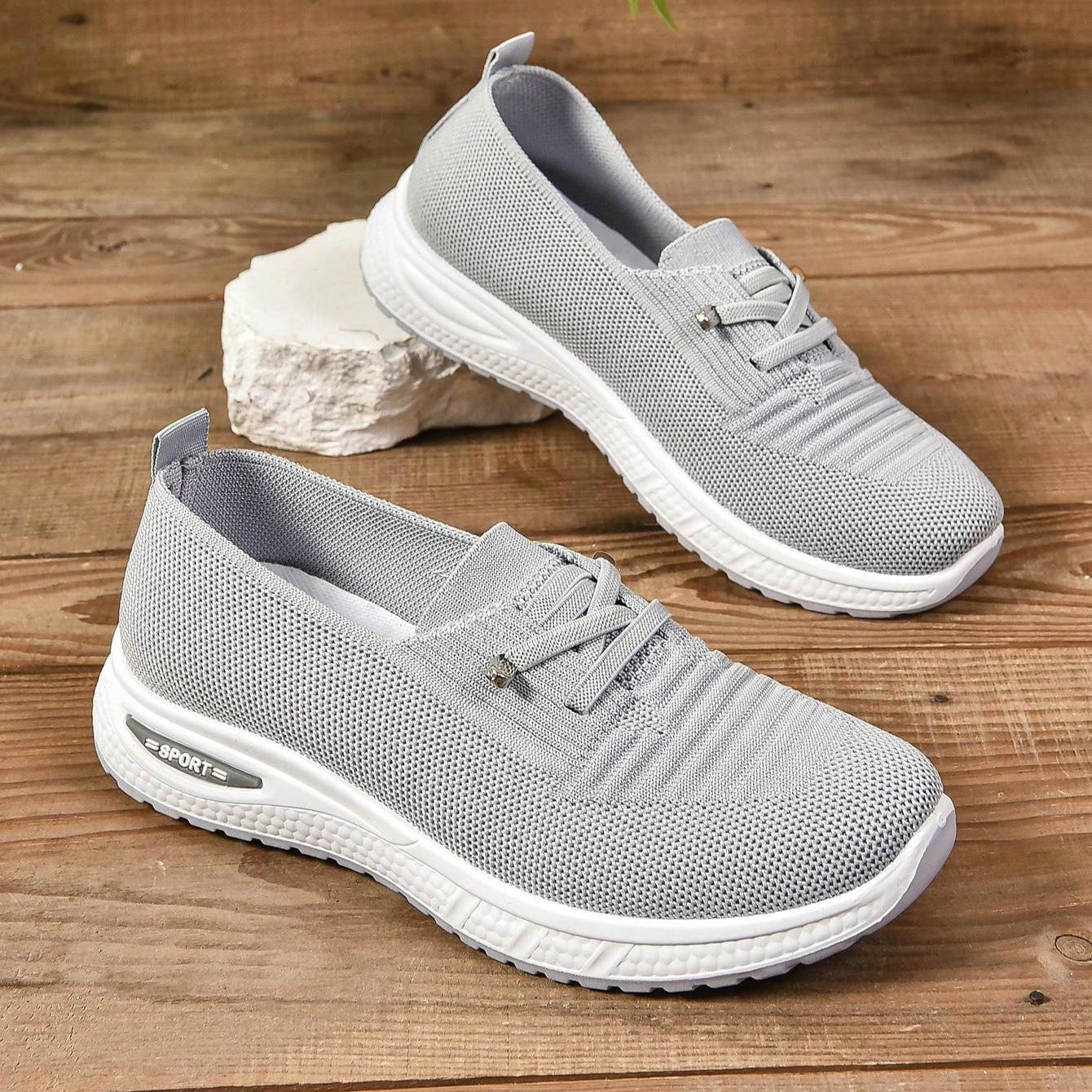 Comfort Walk | Women's Slip-On Sneakers with Breathable Mesh Design | Stylish Support for Sensitive Feet
