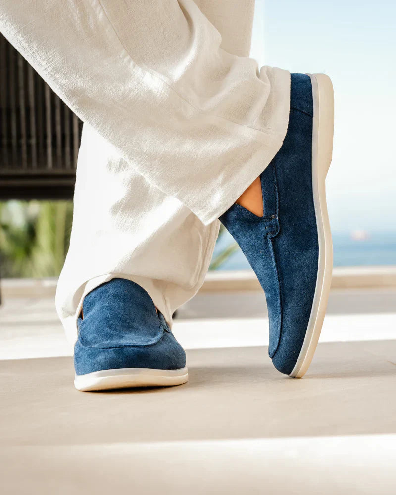 David Collection | Men's Black Loafers with Comfort Fit | Stylish Summer Footwear