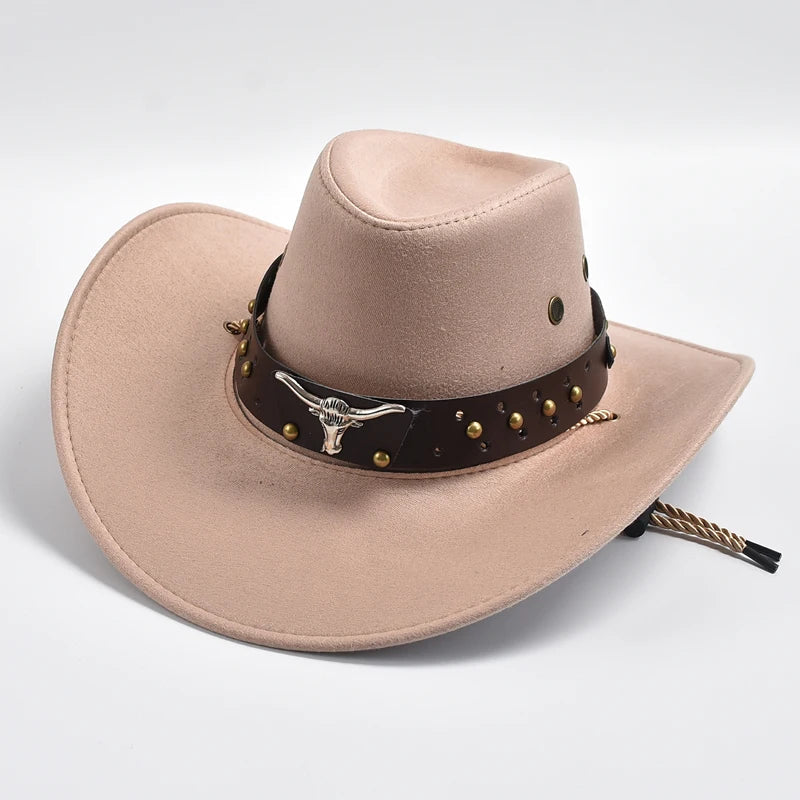 Derek Collection | Men's Straw Cowboy Hat with Wide Brim & Adjustable Fit | Classic Summer Style for Outdoor Adventures