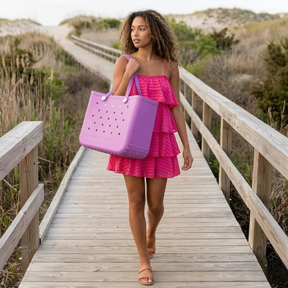 EVA Beach Tote Bag | Waterproof Design with Ventilation Holes | Spacious Beach Bag for Women