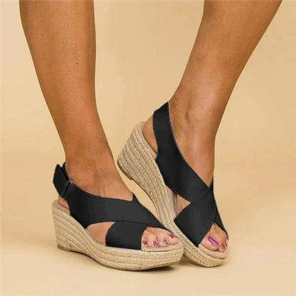 Eden Collection | Women's Platform Sandals with Adjustable Straps | Comfortable Elevation for All-Day Wear