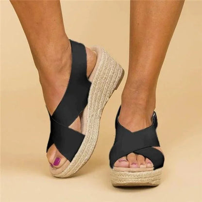 Eden Collection | Women's Platform Sandals with Adjustable Straps | Comfortable Elevation for All-Day Wear