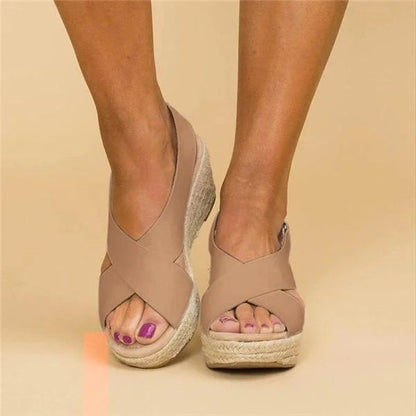 Eden Collection | Women's Platform Sandals with Adjustable Straps | Comfortable Elevation for All-Day Wear