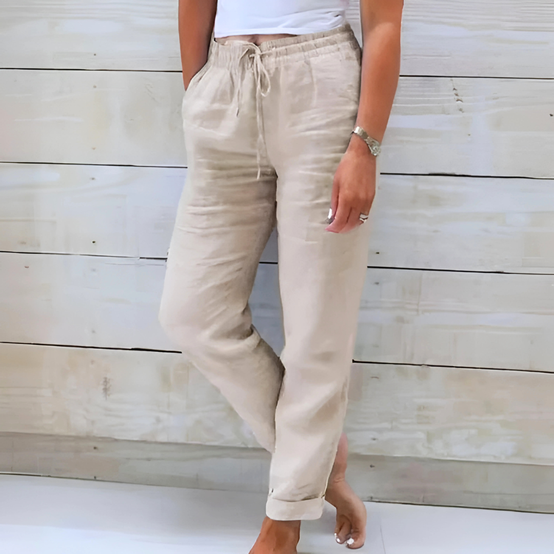 Effortless Elegance | Women's Stretchy Lightweight Pants with Elastic Waist | Comfortable Design for All-Day Wear