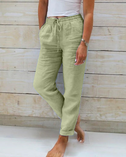 Effortless Elegance | Women's Stretchy Lightweight Pants with Elastic Waist | Comfortable Design for All-Day Wear