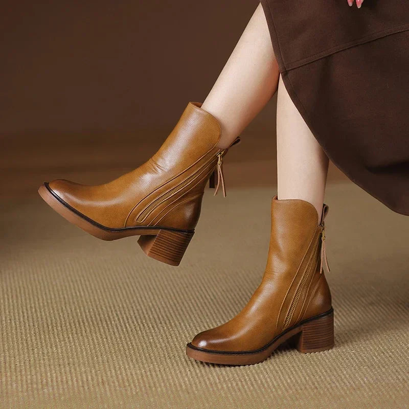 Elegant Black Ankle Boots for Women with Sculpted Design | All-Day Comfort Booties