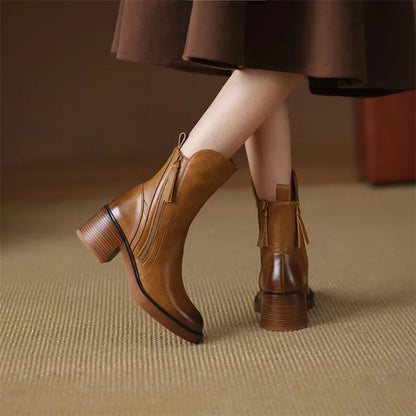 Elegant Black Ankle Boots for Women with Sculpted Design | All-Day Comfort Booties