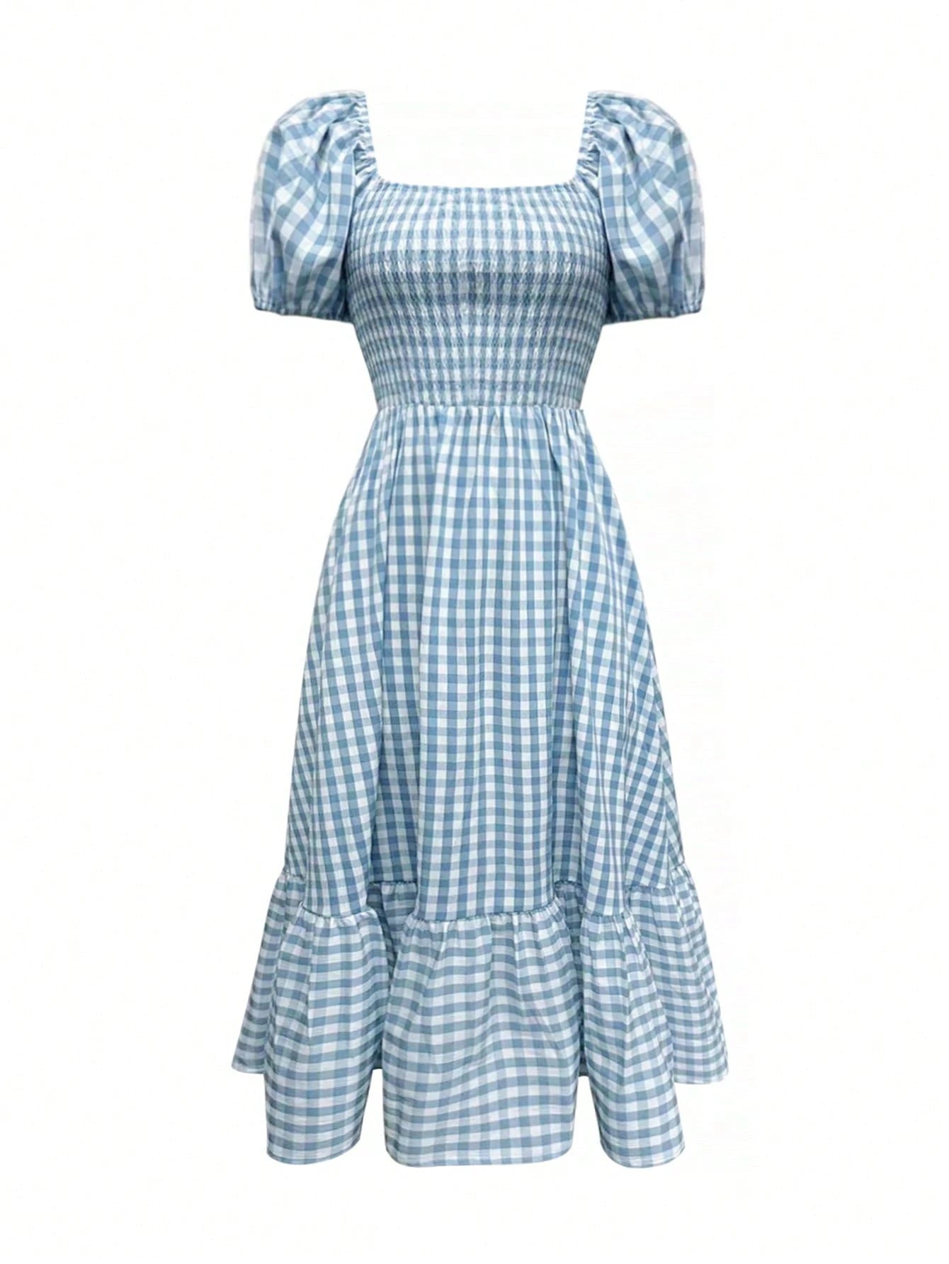 Elegant Bohemian Dress | Women's Dress with Waist-Cinching Design | Chic Puff Sleeves for Effortless Spring Style