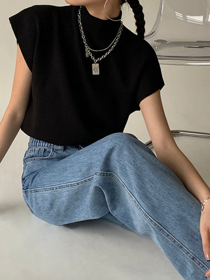 Elegant Casual Collection | Women's Top with Mock Neck Design | Versatile Style for Effortless Summer Outfits