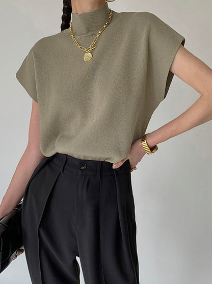 Elegant Casual Collection | Women's Top with Mock Neck Design | Versatile Style for Effortless Summer Outfits