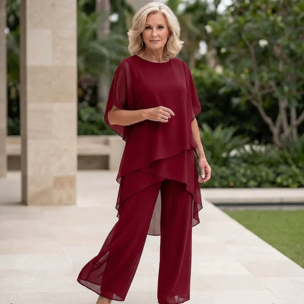 Elegant Co Ord Set | Women's Two Piece Set with Flattering Draped Top | Effortless Style for All-Day Comfort