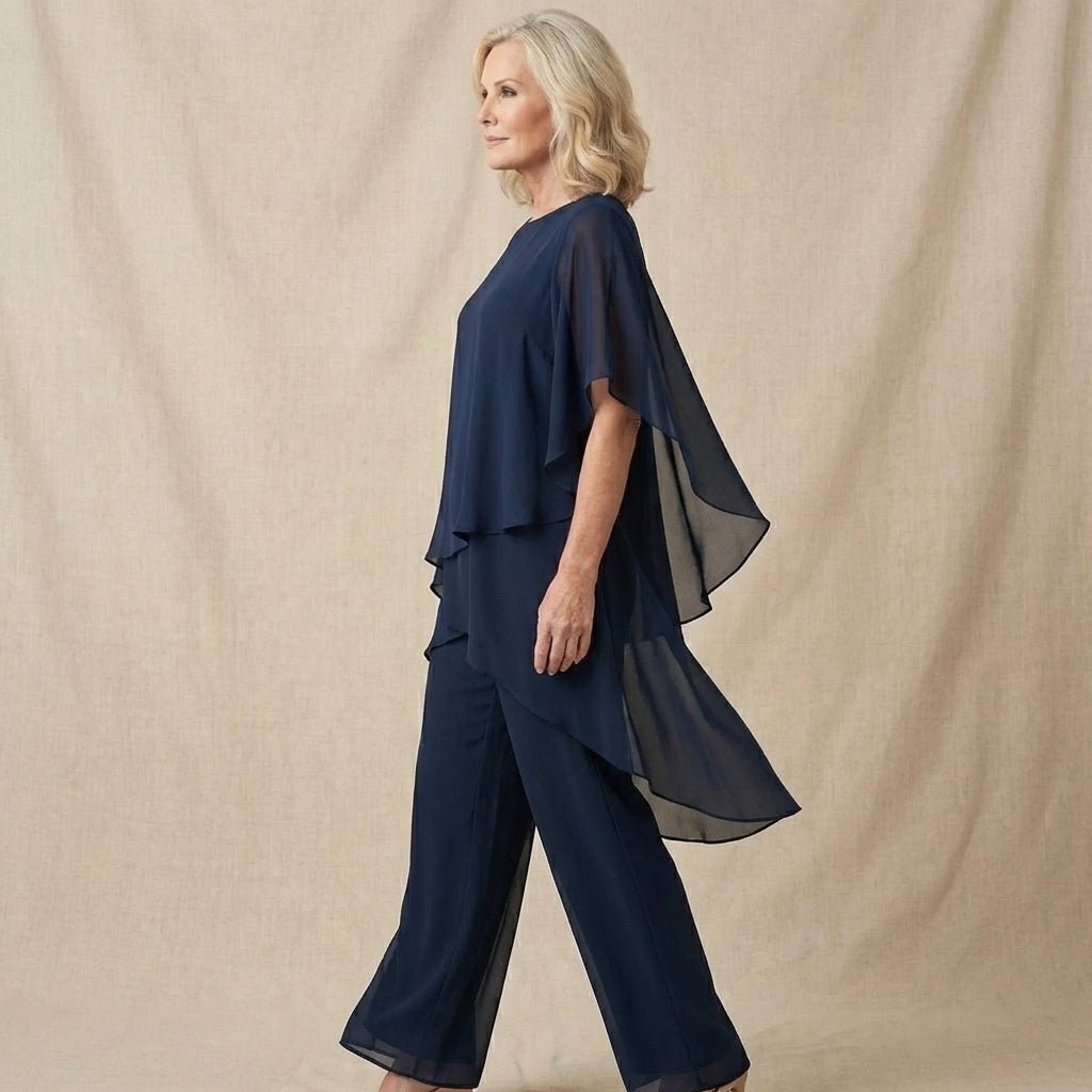 Elegant Co Ord Set | Women's Two Piece Set with Flattering Draped Top | Effortless Style for All-Day Comfort