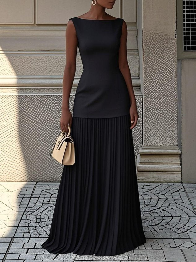 Elegant Collection | Women's Dress with Flowing Pleats | Timeless Formal Wear for Weddings and Events