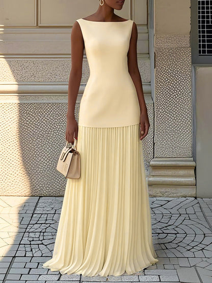 Elegant Collection | Women's Dress with Flowing Pleats | Timeless Formal Wear for Weddings and Events