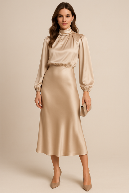 Elegant Collection | Women's Dress with High Waist Design | Timeless Formal Style for Effortless Sophistication