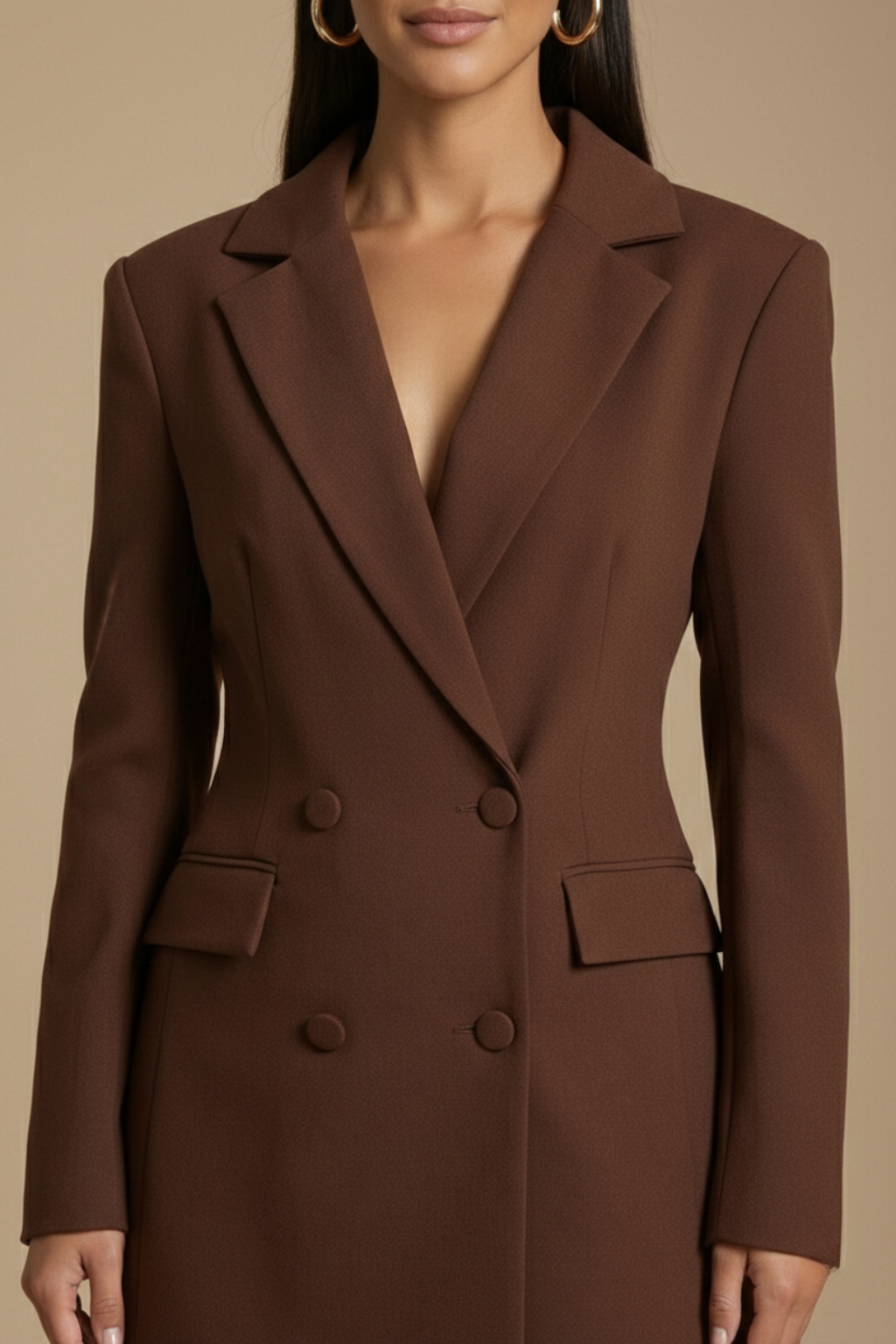 Elegant Collection | Women's Dress with Notched Lapel & Tailored Fit | Versatile Mini Dress for Casual and Formal Occasions
