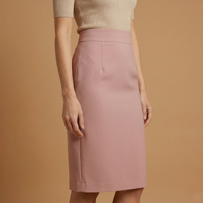 Elegant Collection | Women's Midi Skirt with High Waist Design | Structured Fit for Versatile Styling