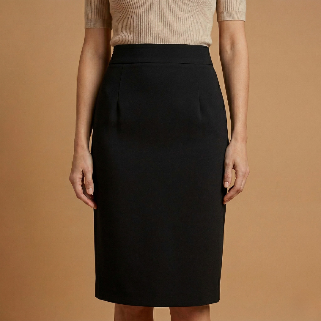 Elegant Collection | Women's Midi Skirt with High Waist Design | Structured Fit for Versatile Styling