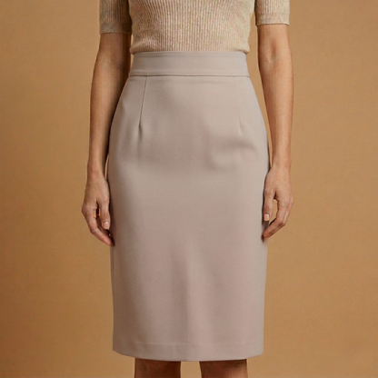 Elegant Collection | Women's Midi Skirt with High Waist Design | Structured Fit for Versatile Styling