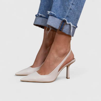Elegant Comfort | Women's Black Heels with Cushioned Support | Stylish Footwear for All-Day Wear