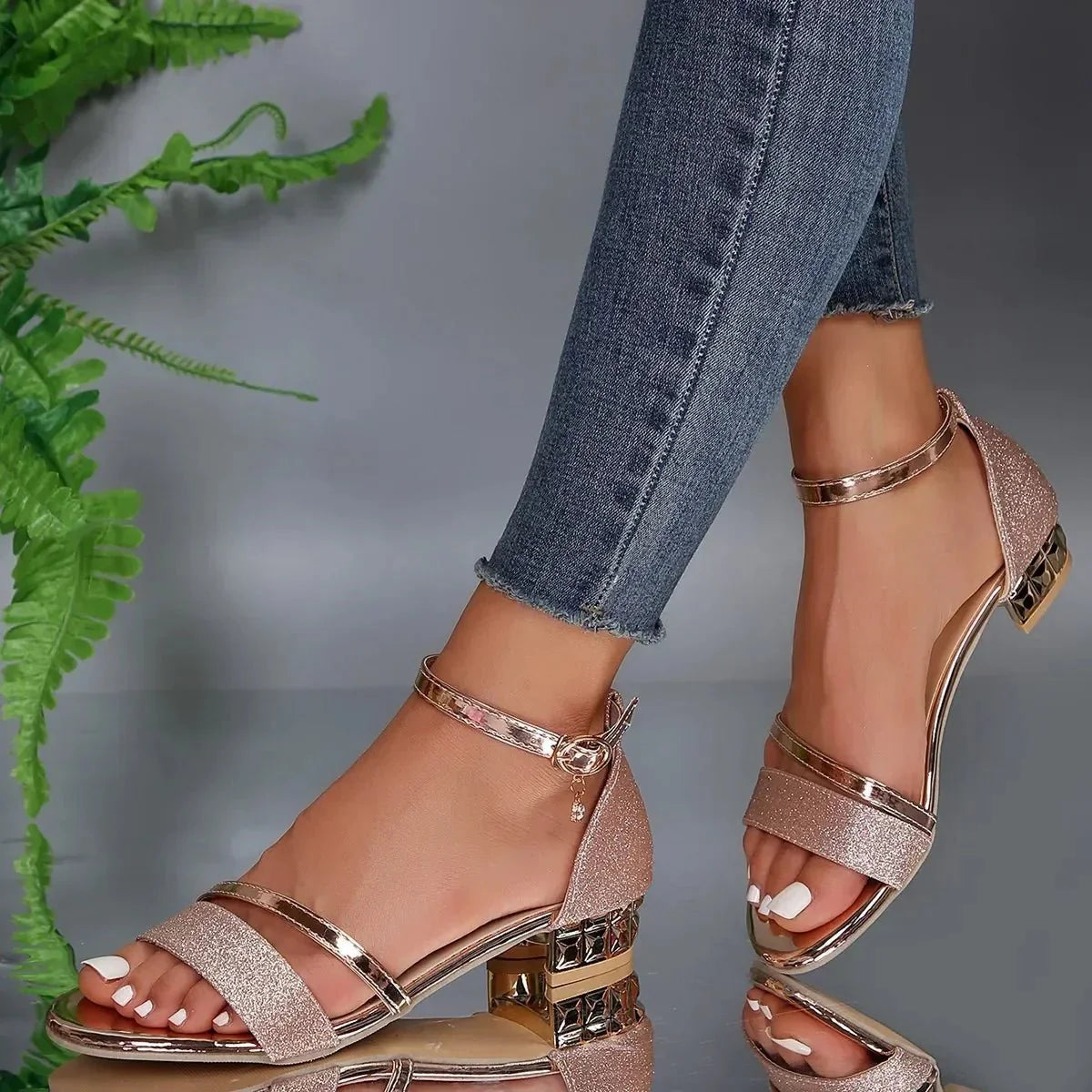 Elegant Comfort | Women's Sandals with Orthopedic Design & Adjustable Straps | Stylish Footwear for All-Day Support
