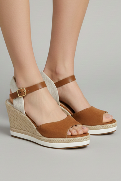 Elegant Espadrille Sandals | Women's Closed-Toe Design with Slingback Strap | Stylish Comfort for Summer Adventures