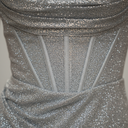 Elegant Evening Gowns | Maxi Spaghetti Strap Dress with High Side Slit | Perfect Formal Wedding Guest Attire