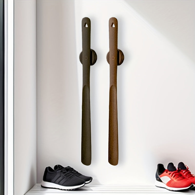 Elegant Home | Long Handled Shoehorn with Magnetic Wall Mount | Effortless Shoe Dressing Aid