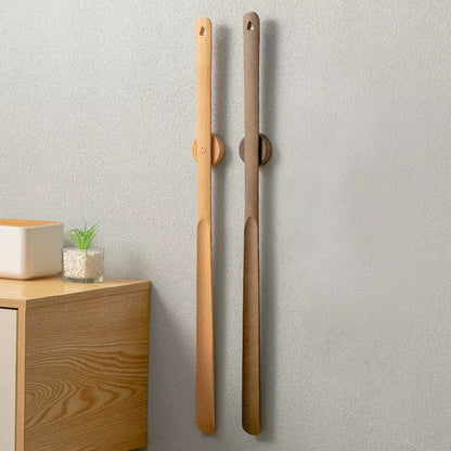 Elegant Home | Long Handled Shoehorn with Magnetic Wall Mount | Effortless Shoe Dressing Aid