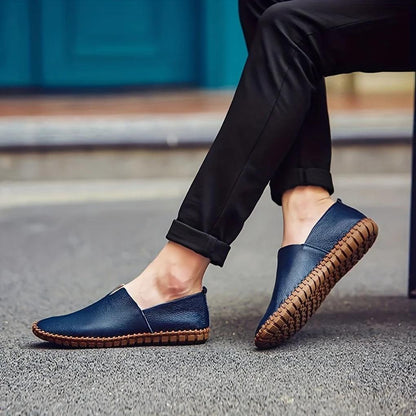 Elegant Loafers | Black Leather Slip-Ons with Cushioned Insole | Comfortable Footwear for Women
