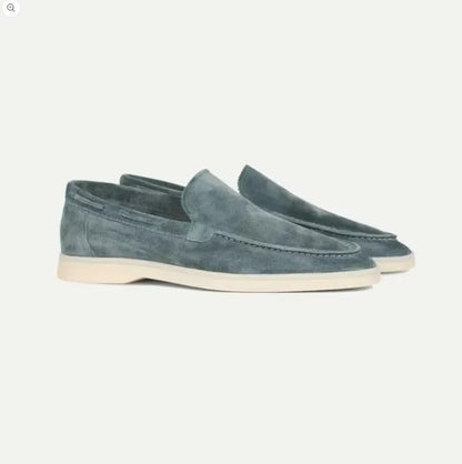 Elegant Men's Suede Loafers with Slip-On Design for Effortless Style