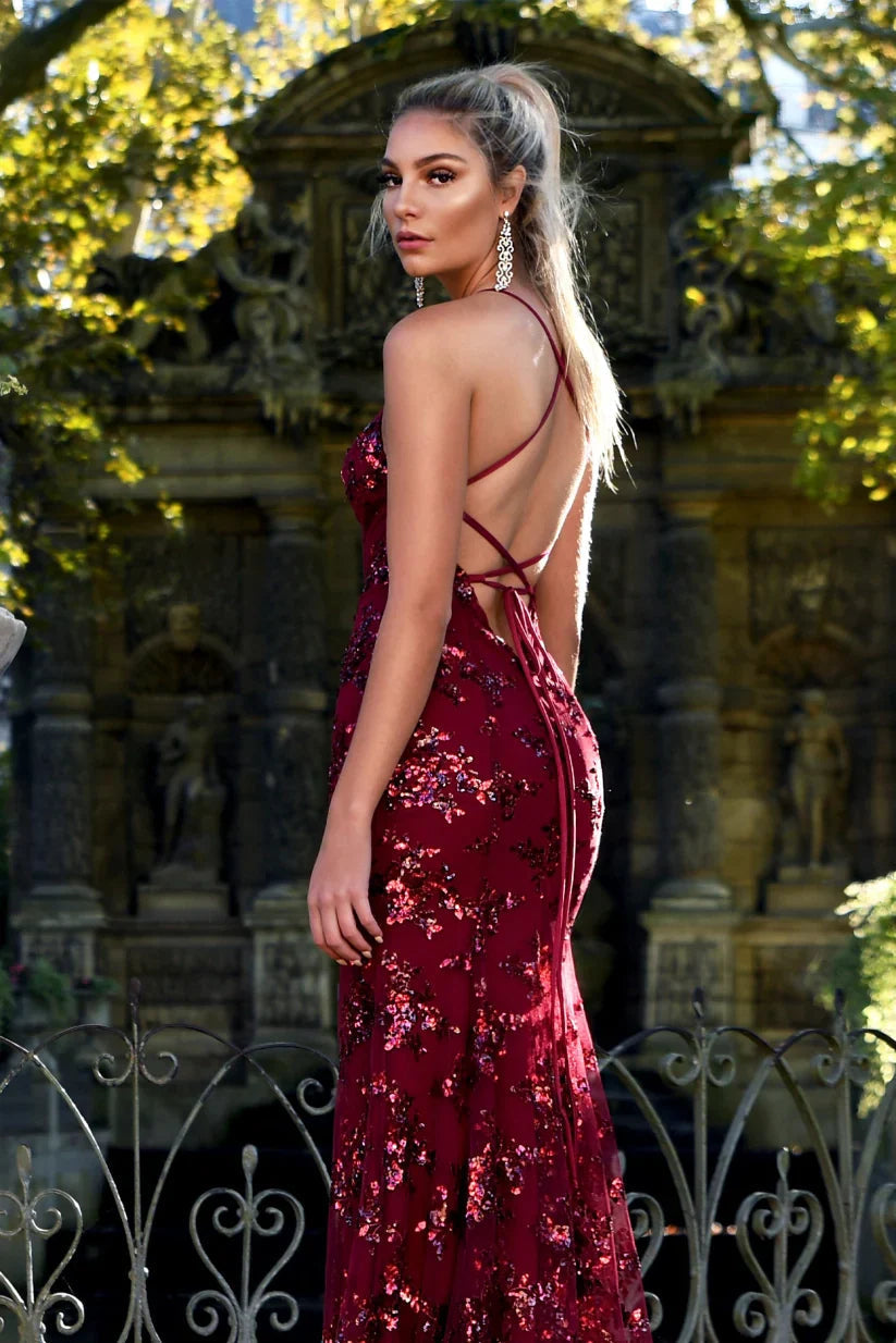 Elegant Sequin Maxi Dress | Women's Formal Gown with Fitted Silhouette for Glamorous Events