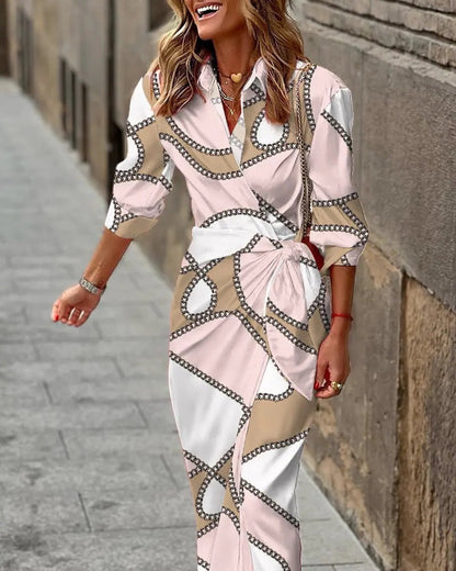 Elegant Summer Dresses | Women's Wrap Dress with Collared Neckline | Adjustable Fit for Effortless Style