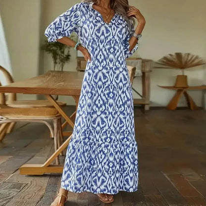 Elegant Summer Maxi Dress | Flattering Neckline & Relaxed Fit for Effortless Style