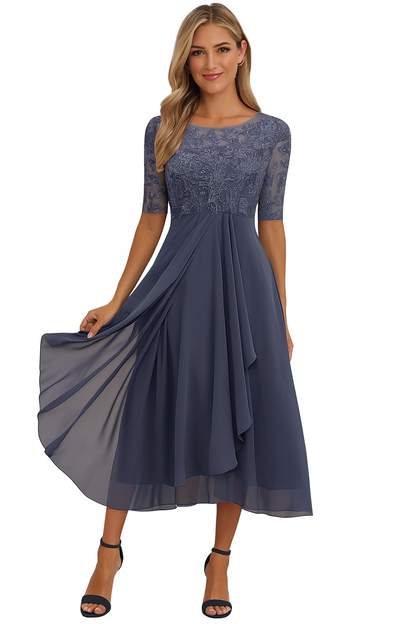 Elegant Women's A-Line Midi Dress for Summer with Flattering Silhouette | Lightweight & Breathable Fabric for Effortless Style