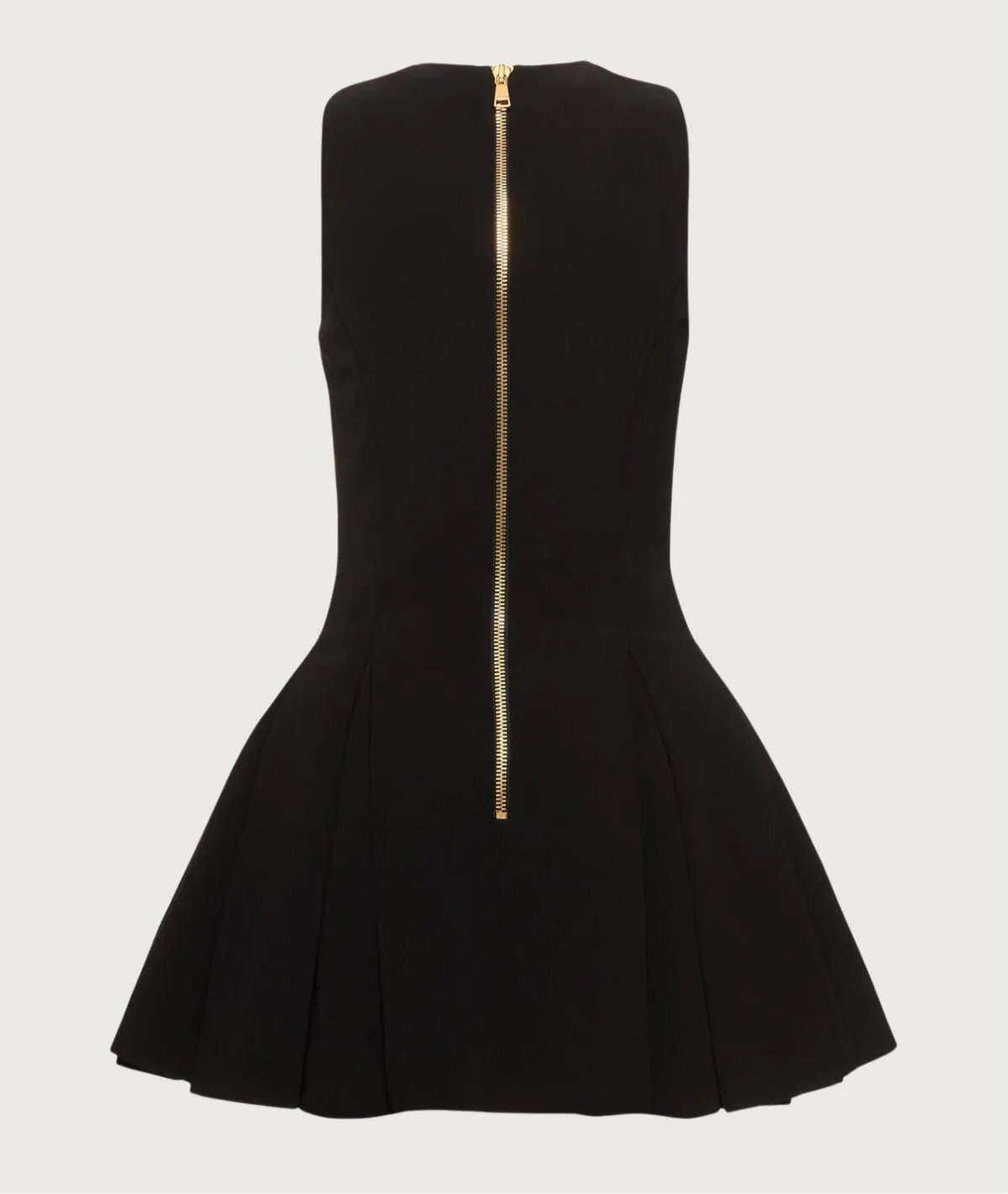 Elegant Women's Black Cocktail Dress with Gold Button Accents for Chic Style