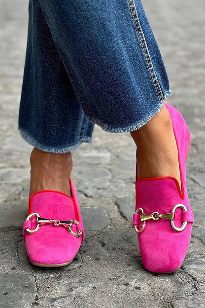 Elegant Women's Loafers | Orthopedic Slip-On Shoes with Buckle Detail | Stylish Comfort for Everyday Wear