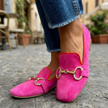 Elegant Women's Loafers | Orthopedic Slip-On Shoes with Buckle Detail | Stylish Comfort for Everyday Wear