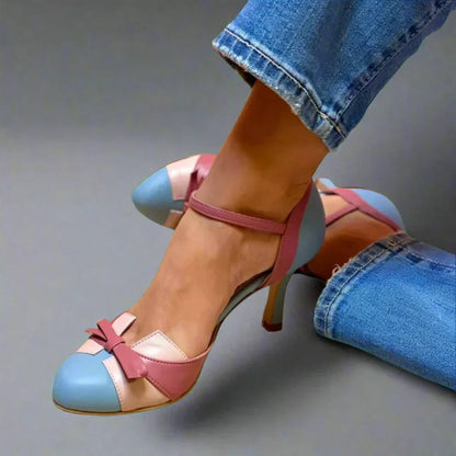 Elegant Women's Pumps with Bow Straps & Medium Heel | Timeless Style for Any Occasion