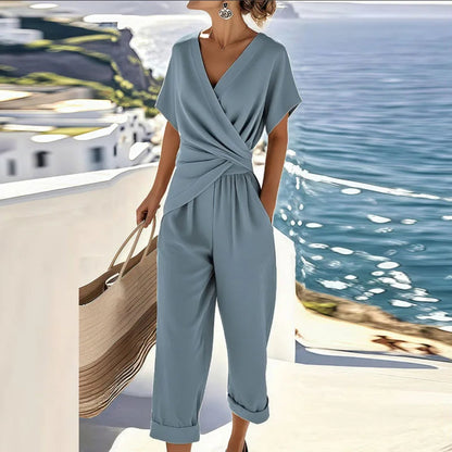 Elegant Women's Set | Two-Piece Set with Flattering Wrap-Front Design | Versatile Outfit for Effortless Style