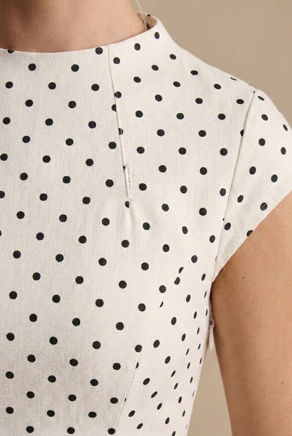 Elegant | Women's Polka Dot Maxi Dress with A-Line Silhouette | Effortless Style for Any Occasion