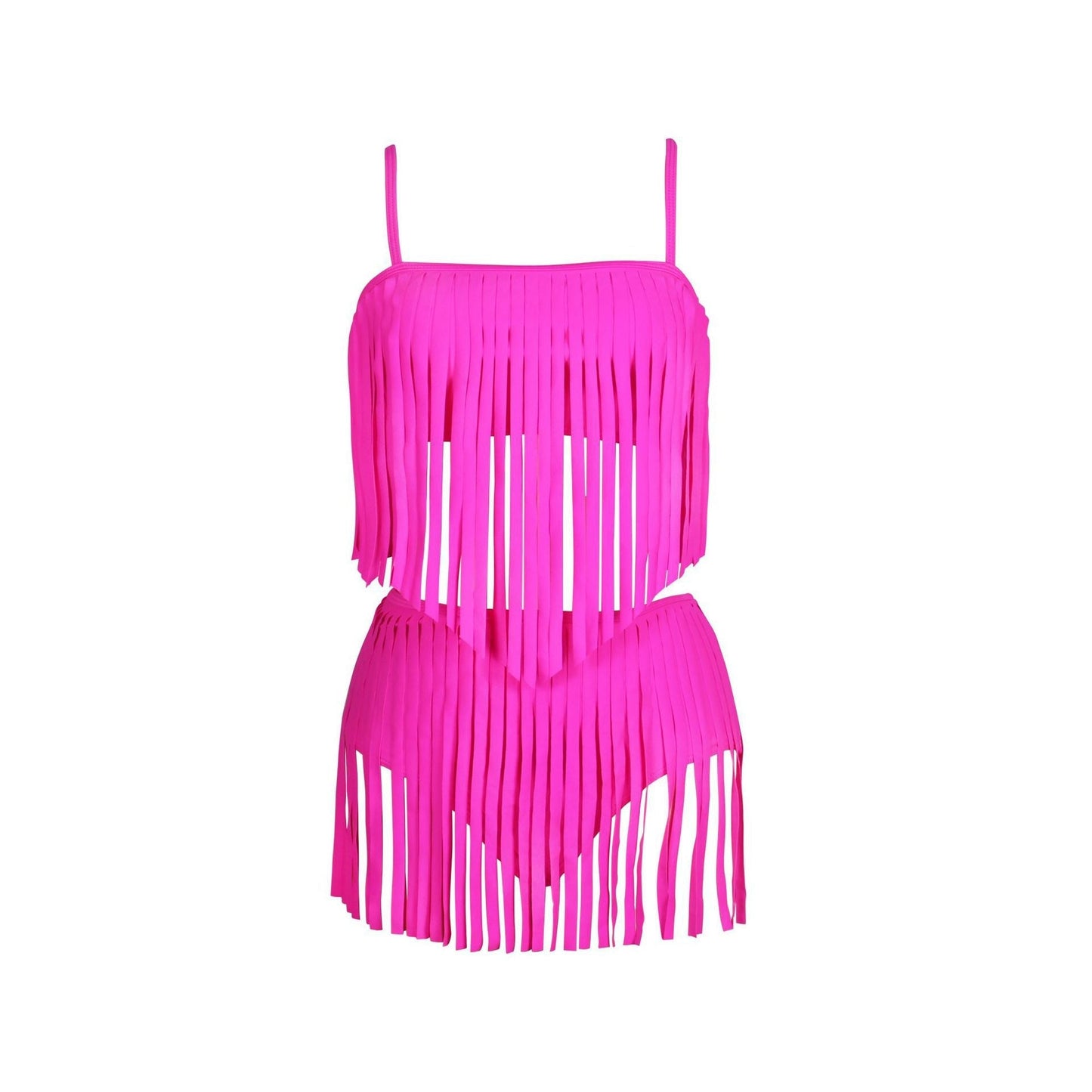 Eloura-Moda | High Waisted Bikini Set with Fringe Design | Stylish Swimwear for Beach and Pool