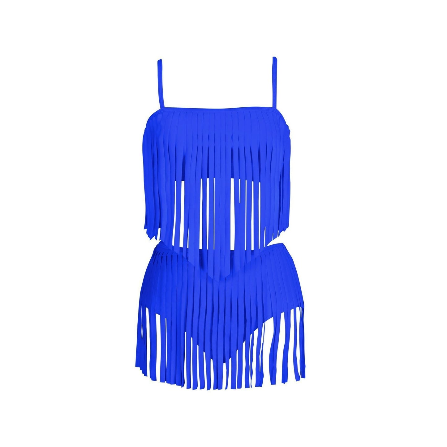 Eloura-Moda | High Waisted Bikini Set with Fringe Design | Stylish Swimwear for Beach and Pool