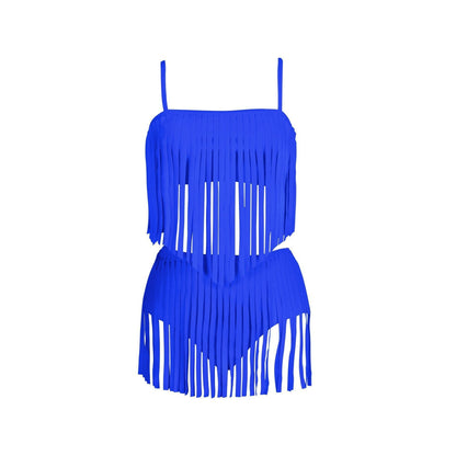 Eloura-Moda | High Waisted Bikini Set with Fringe Design | Stylish Swimwear for Beach and Pool