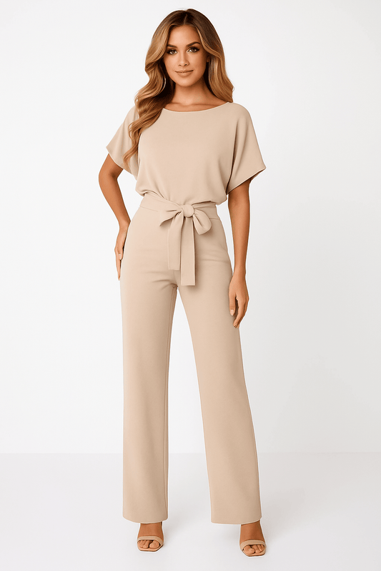 Elva | Elegant Jumpsuit for Women with Adjustable Tie Belt | Flattering Fit for All Occasions