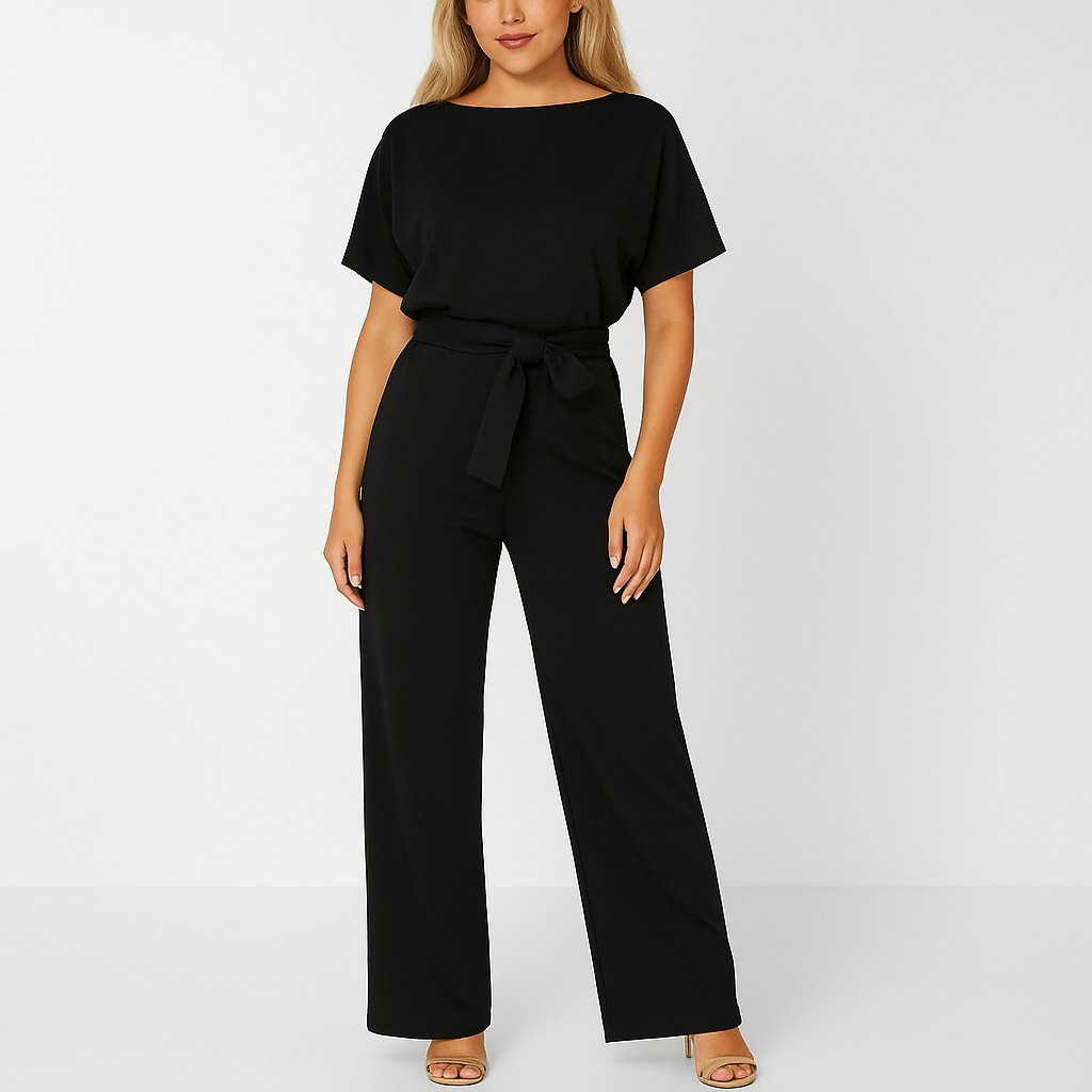 Elva | Elegant Jumpsuit for Women with Adjustable Tie Belt | Flattering Fit for All Occasions