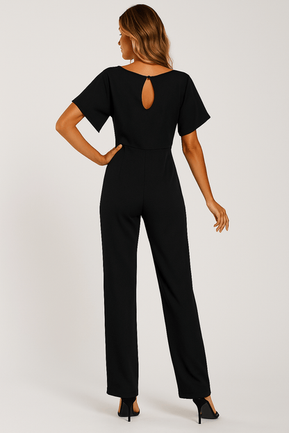 Elva | Elegant Jumpsuit for Women with Adjustable Tie Belt | Flattering Fit for All Occasions