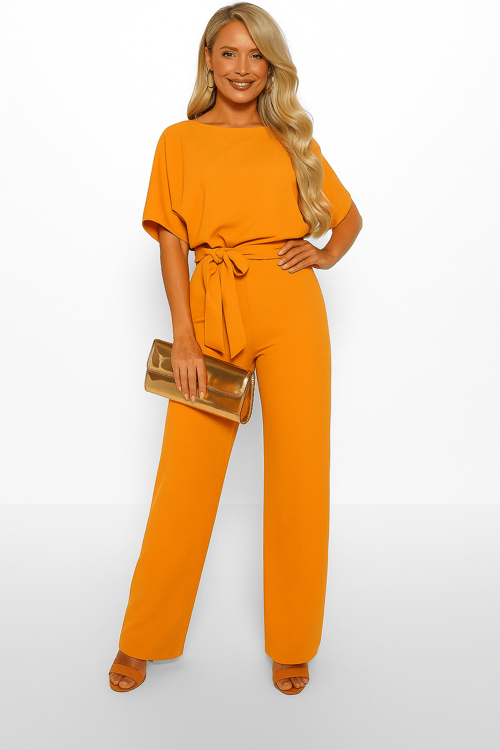 Elva | Elegant Jumpsuit for Women with Adjustable Tie Belt | Flattering Fit for All Occasions